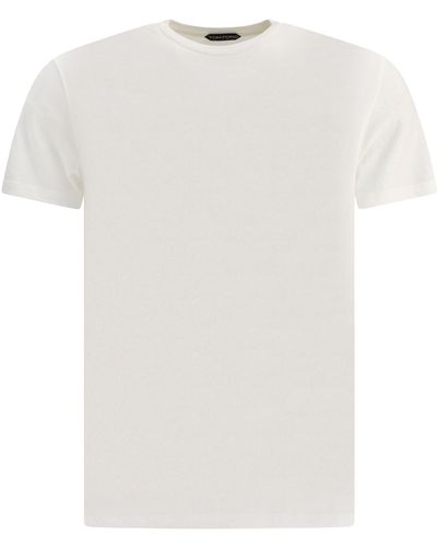 Tom Ford Herren andere materialien t-shirt - Weiß