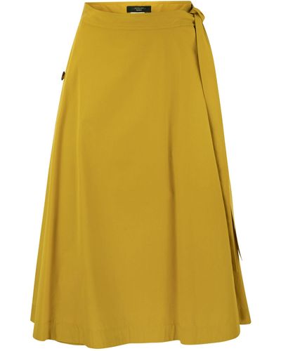 Weekend by Maxmara Gavino Cotton Poplin Gonna - Giallo