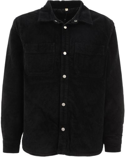 Stussy Cord Quilted Overshirt - Black