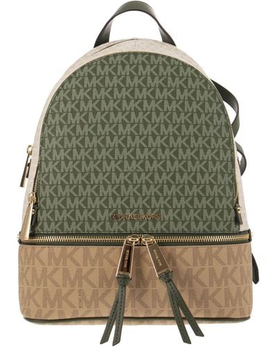 MICHAEL Michael Kors Rhea Color Block Backpack Met Logo - Groen