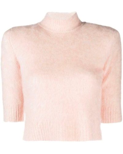 Sportmax Wollpullover geschnittene Wollpullover - Pink
