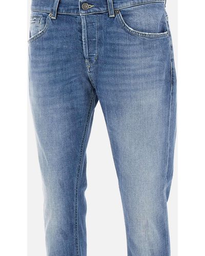 Dondup George Denim Skinny Jeans With Destroyed Details - Blue