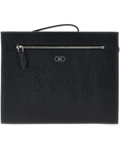 Ferragamo 'Gancini' Embrayage - Noir