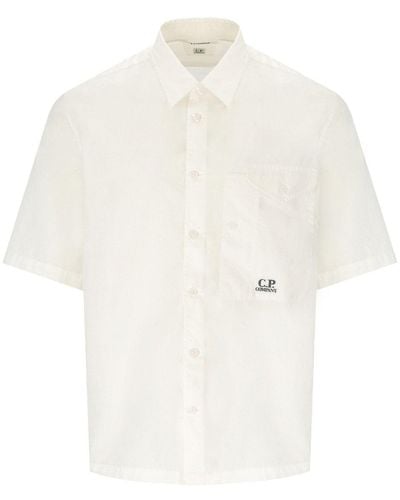 C.P. Company C.P. Firma aus weißem Hemd mit Tasche
