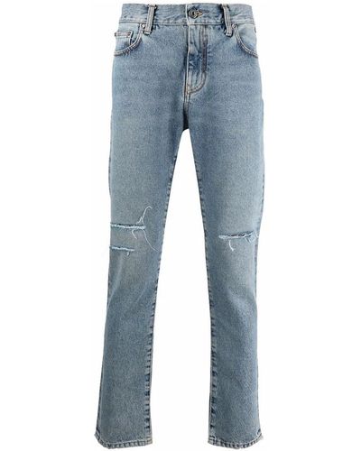 Off-White c/o Virgil Abloh Skinny Denim Jeans - Blau