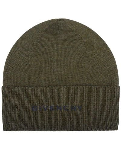 Givenchy Wool Logo Hut - Grün