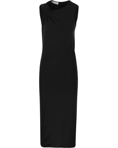 Sportmax Nuble Fitted Jersey Dress - Black