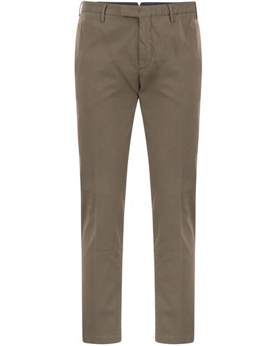 PT Torino Superslim Pants In Cotton And Silk - Gray