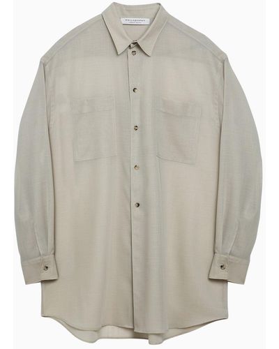 Philosophy Wool Blend Shirt - Gray