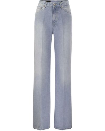 Dondup Amber Wide Leg Jeans - Blue