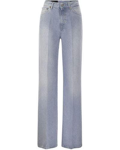 Dondup Amber Wide Leg Jeans - Blauw