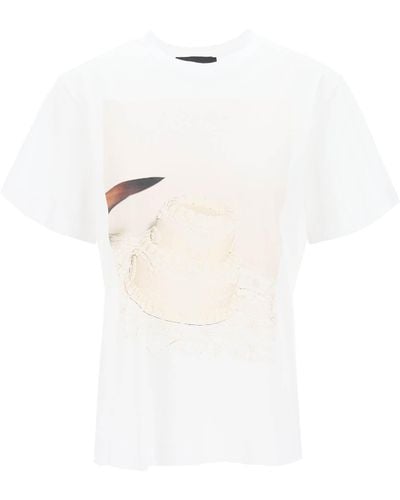 Simone Rocha Couture Cake Crew Neck T-shirt - Blanc
