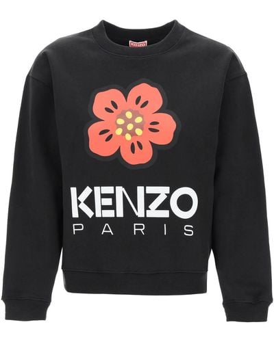 KENZO Bokè Flower Crew Neck Sweatshirt - Zwart