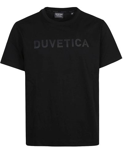 Duvetica Logo Cotton T Shirt - Black