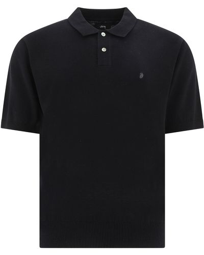 Stussy Knitted Polo Shirt - Black