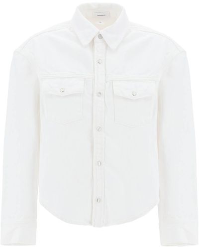 Wardrobe NYC Boxy Denim Overshirt - White