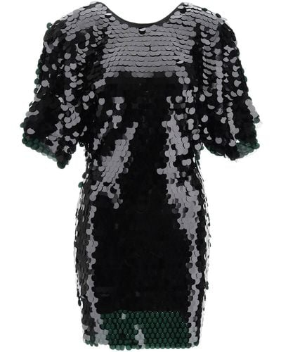 ROTATE BIRGER CHRISTENSEN Mini-jurk Met Pailletten - Zwart