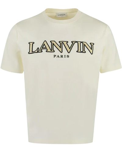 Lanvin Katoenen Logo-t-shirt - Naturel