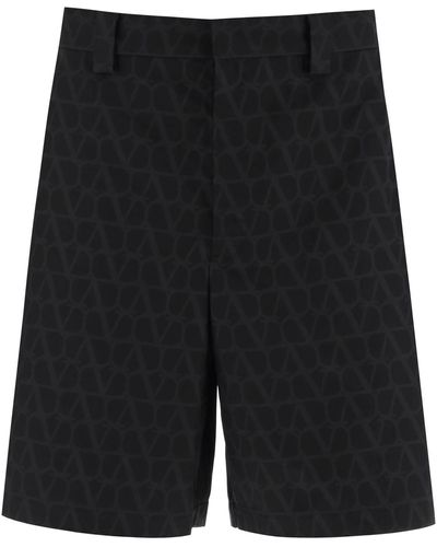 Valentino Garavani Shorts mit Toile Iconographie Motiv - Schwarz