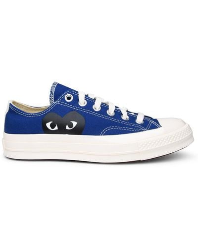 COMME DES GARÇONS PLAY Blue Canvas Sneakers - Azul