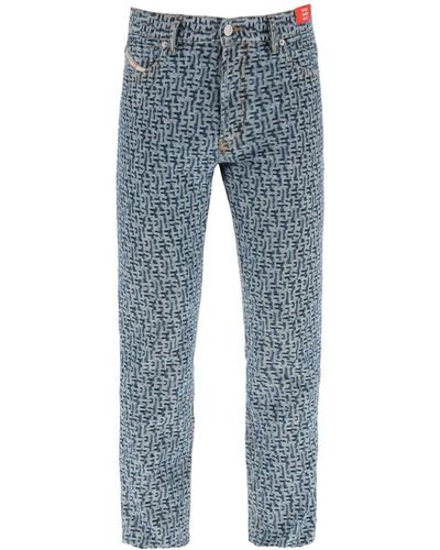 DIESEL Slim-Jeans mit Monogramm von - Blau