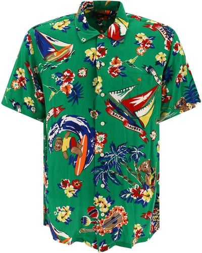 Polo Ralph Lauren "Surfenbär" -Hemd - Grün