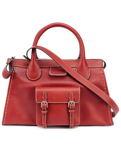 Chloé Chloe' Edith Leather Tote Bag - Red