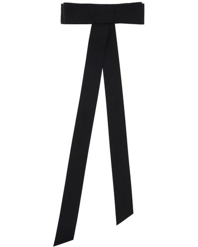Dolce & Gabbana Collar de gargantilla de arco de seda de con - Negro