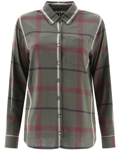 Barbour "oxer Check" Shirt - Gray