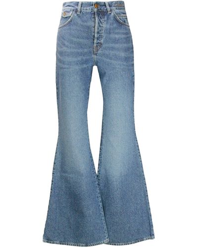 Chloé Chloe ' Wide Leg Denim Jeans - Blauw