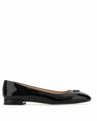 Prada Leder Ballerina - Schwarz