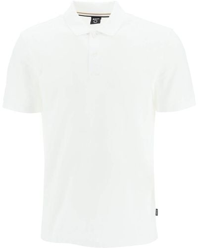BOSS Bio -Baumwollpolo -Hemd - Weiß