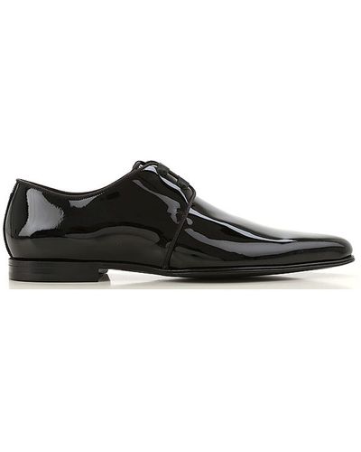 Dolce & Gabbana Leder derbies für männer - Schwarz