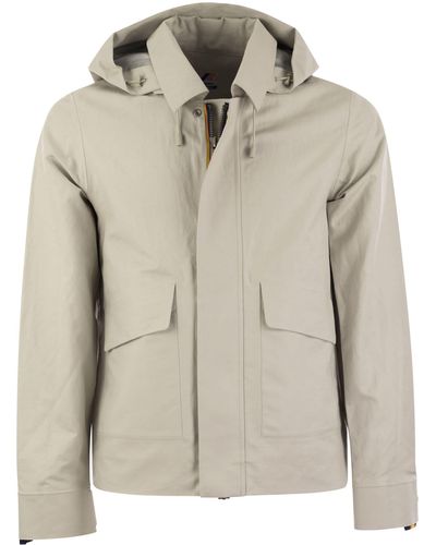 K-Way Kaya Linen Blend 2 L Hooded Jacket - Natural