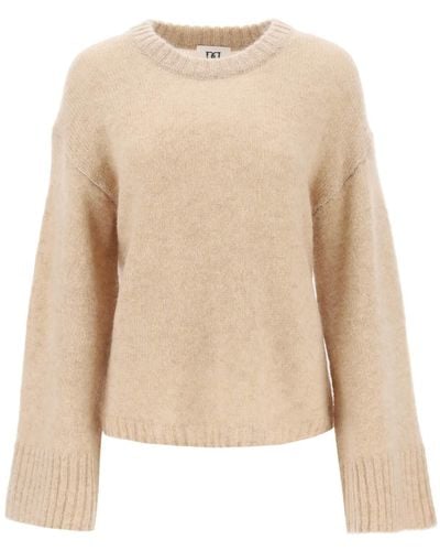 By Malene Birger 'cierra' Sweater In Wool And Mohair - Natural