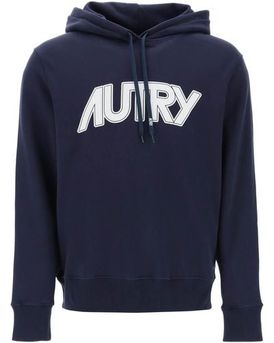 Autry Hoodie mit Maxi -Logo Druck - Blau