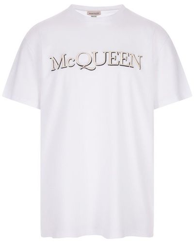 Alexander McQueen Maglietta in cotone - Bianco
