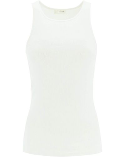 By Malene Birger Camiseta sin mangas de algodón orgánico acanalado - Blanco