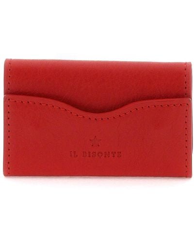 Il Bisonte Leather Key Holder - Red