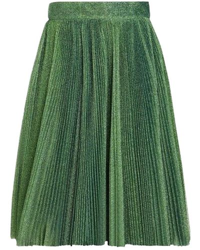 Dolce & Gabbana Falda plisada metálica de - Verde