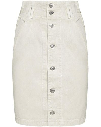 Isabel Marant Tloan Mini falda - Blanco
