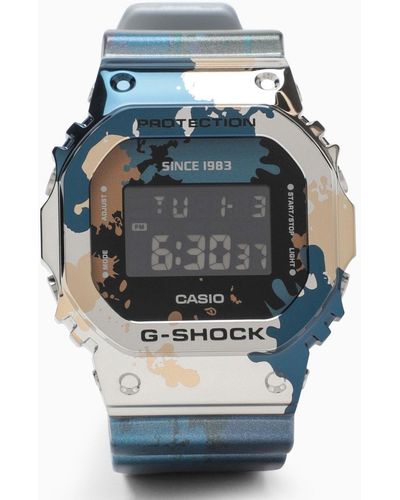 G-Shock Casio G Schock G Schock Gm 5600 Ss 1 Blau/beige Uhr - Blauw