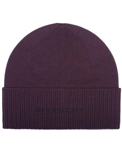 Givenchy Wool Logo Hat - Purple