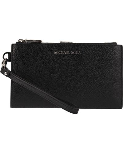 Michael Kors Grained Leather Smartphone Wallet - Black