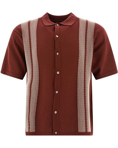 Kapital Tennessee Aloha Polo Shirt - Brown