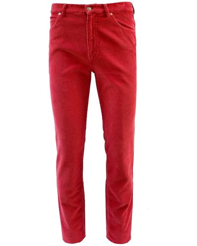 Gucci Pantaloni in velluto - Rosso