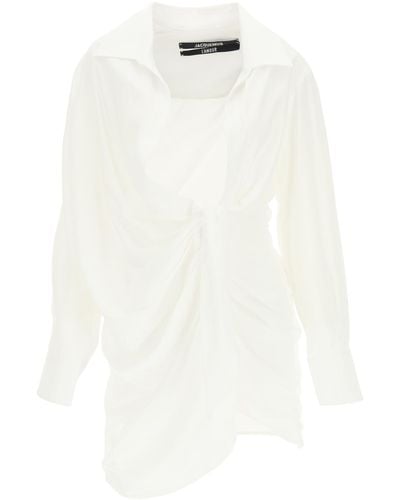 Jacquemus La Robe Bahia Mini Kleid - Weiß