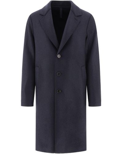Harris Wharf London Single Breasted Coat - Blau