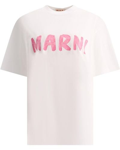 Marni T -shirt Met Logo - Roze