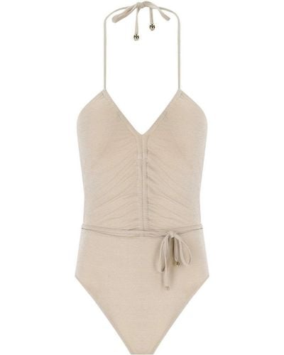 Max Mara Beachwear Cassandra Platin Swimsuit - Wit
